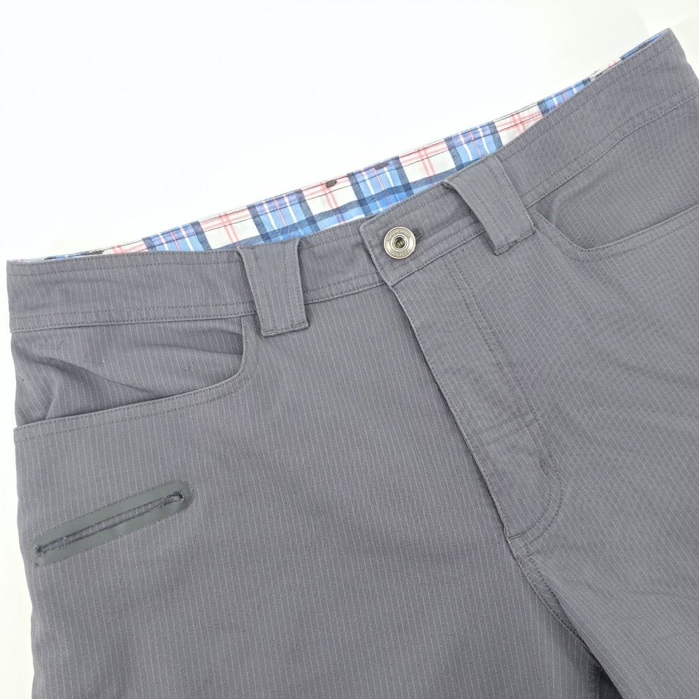 Lululemon Cadence Commute Shorts Mens 34 Gray Pinstripe Cargo Utility Golf 10"
